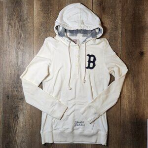⚾❤️'47 Brand Boston Red Sox Vintage Cream Button-Up Hoodie-M